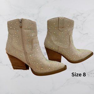 MADDEN GIRL WOMENS JOLENE WESTERN BOOT - WHITE